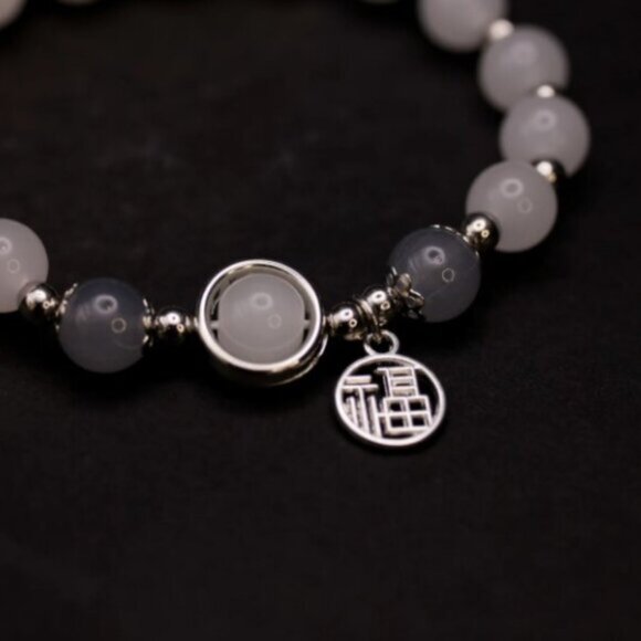 NWT: Grey Moonstone Crystal Blessing Bracelet - Picture 5 of 5